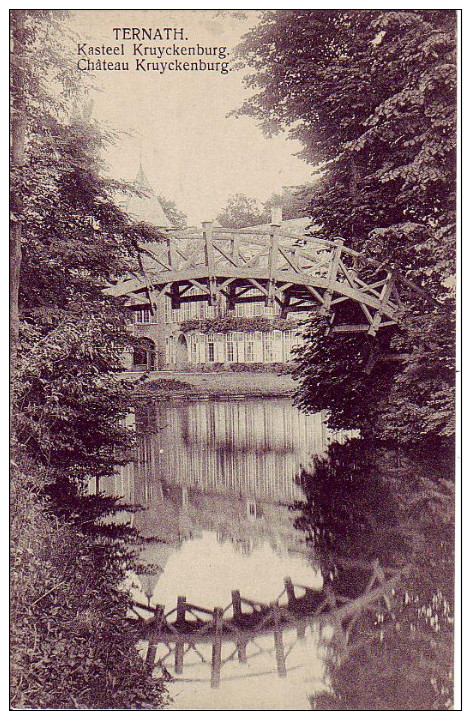 CPA Belgique Ternat Ternath Kasteel KRUYCKENBURG Château LE PONT 1918 - Ternat