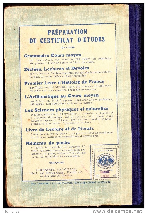 E. Breuil - Leçons Illustrées De Français - Cours Moyen - Librairie Larousse - ( 1926 ) . - 6-12 Ans