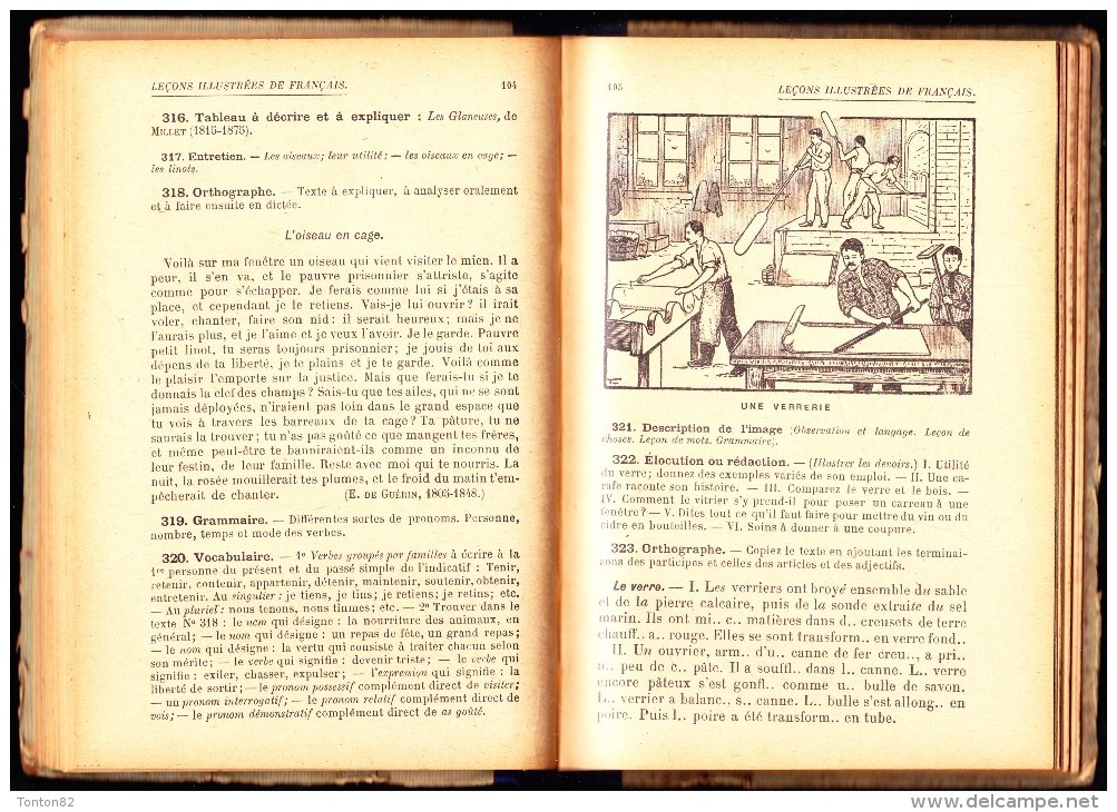 E. Breuil - Leçons illustrées de Français - Cours Moyen - Librairie Larousse - ( 1926 ) .