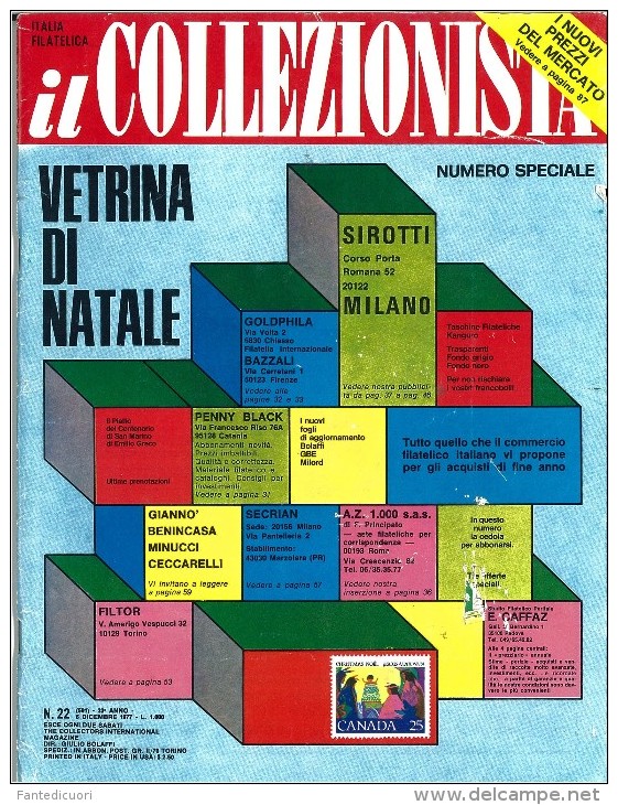 Rivista Il Collezionista - Bolaffi Editore Numero 22 Del 1977 - Italiane (dal 1941)