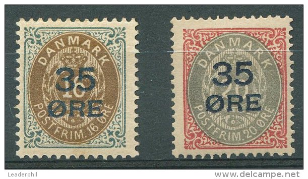 DENMARK Yvert # 62/3 MH VF - Unused Stamps