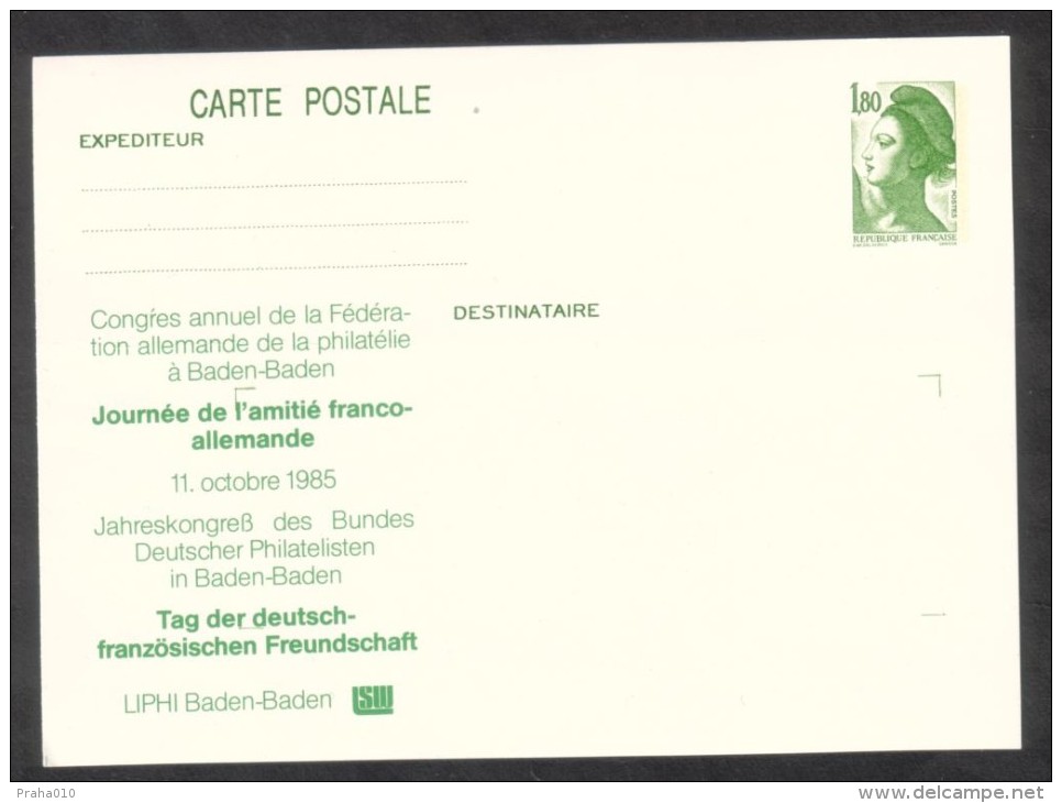 C01799 - France / Postal Stationery (1985) - Overprinter Postcards (before 1995)