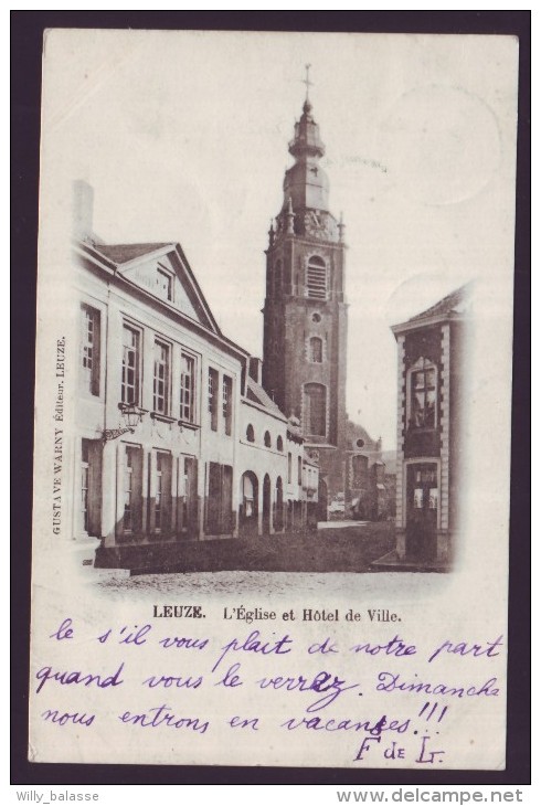 LEUZE - L'Eglise Et Hôtel De Ville - 1899   // - Leuze-en-Hainaut