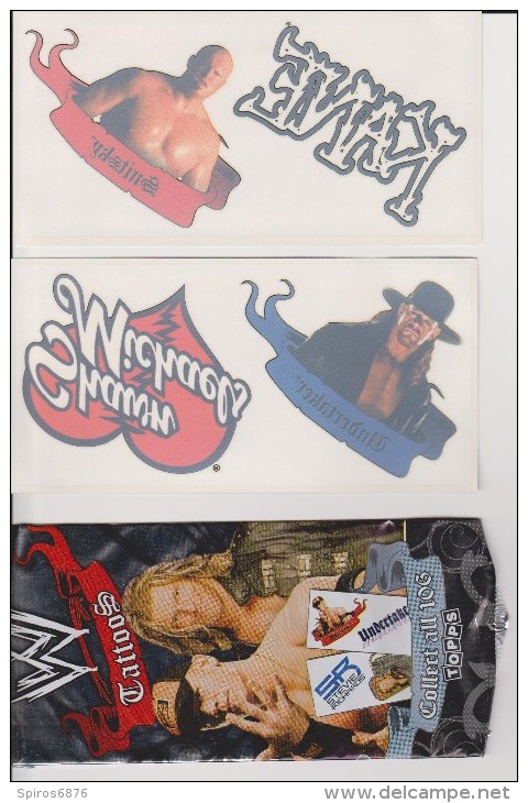 WWE Wrestling Tattoos By Topps Europe 2008 KANE And SHAWN MICHAELS - Bekleidung, Souvenirs Und Sonstige