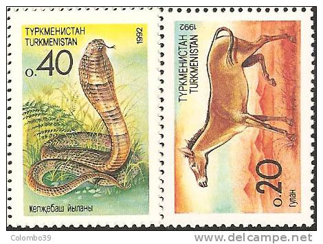 Turkmenistan  1992  MNH**  -  Yv. 8+9+10/11+12 CULTURA ARTIGIANATO ANIMALI - Turkmenistan