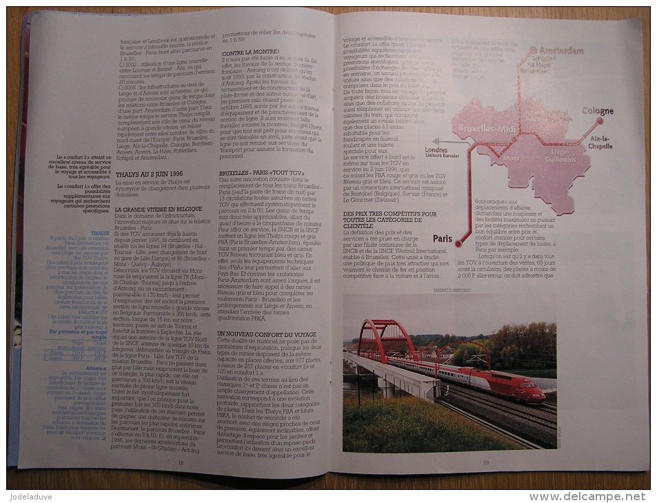 LE RAIL Bruxelles Paris (1) Thalys  Régionalisme Revue 6/1996 Mensuel SNCB NMBS Chemins Fer Train Autorail - Railway & Tramway