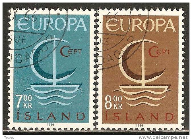 Iceland 1966 Mi# 404-405 Used - Europa / CEPT - Gebraucht