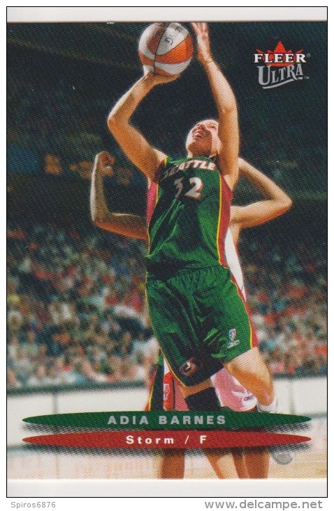 WNBA 2003 Fleer Card ADIA BARNES Women Basketball SEATTLE STORM - Trading Cards