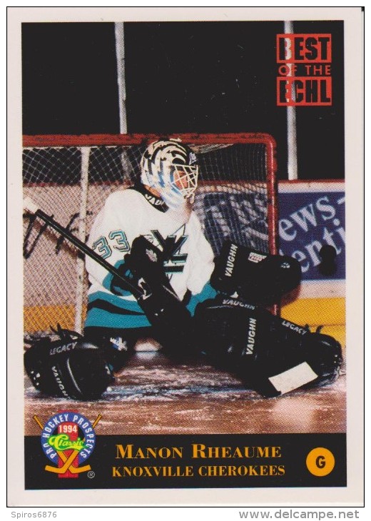 1993 Classic Pro Prospects Hockey  #239 Card MANON RHEAUME CANADA Women ICE HOCKEY - Tarjetas