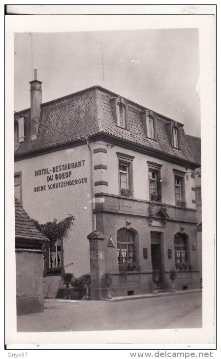 Carte Postale Photo DOS FACTURE De WISSEMBOURG (Bas-Rhin) Hôtel-Restaurant Du Boeuf-Bière Schutzenberger-M. BERSCH- - Wissembourg