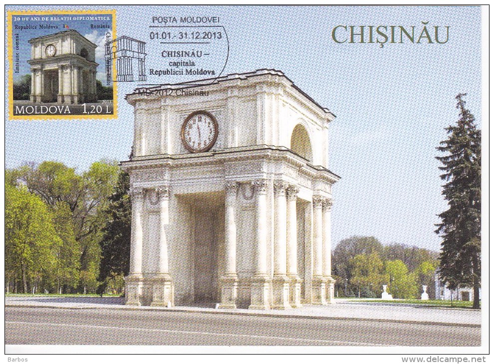 Moldova  ;  Moldau ;  Moldavie ; 2013 ; Chisinau ; Arch Of Triumph ;  Maxicard - Moldova