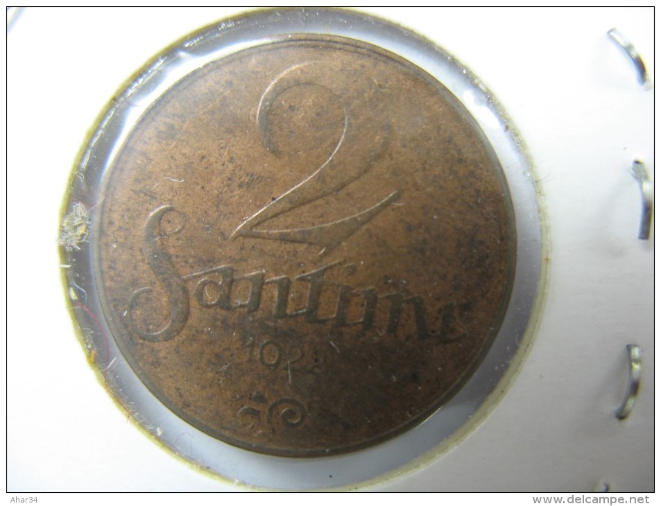 LATVIA 2 SANTIMI 1922 - Lettonie