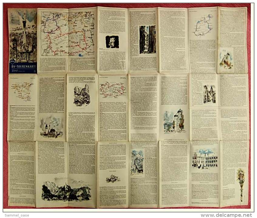 ARAL BV-Tourenkarte Tirol - Östlicher Teil -  Von Ca. 1955 - 1 : 200.000  -  Ca. Größe : 69 X 62,5 Cm - Maps Of The World