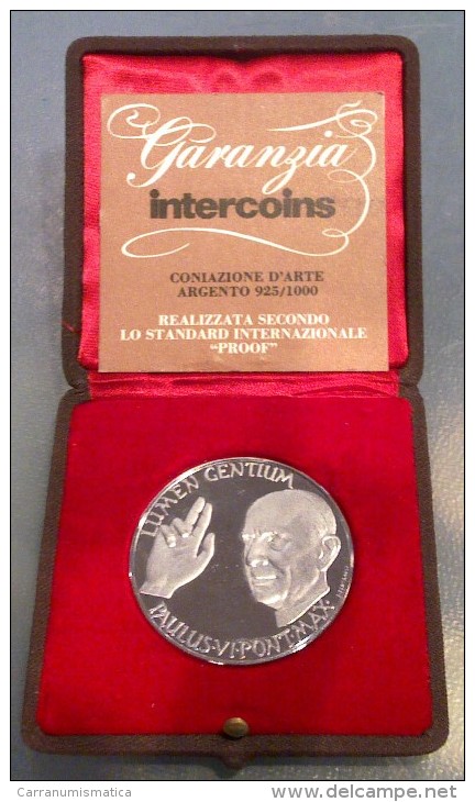 VATICANO ANNO SANTO 1975 PAULUS VI PONT MAX LUMEN GENTIUM ARGENTO/SILVER - Sin Clasificación