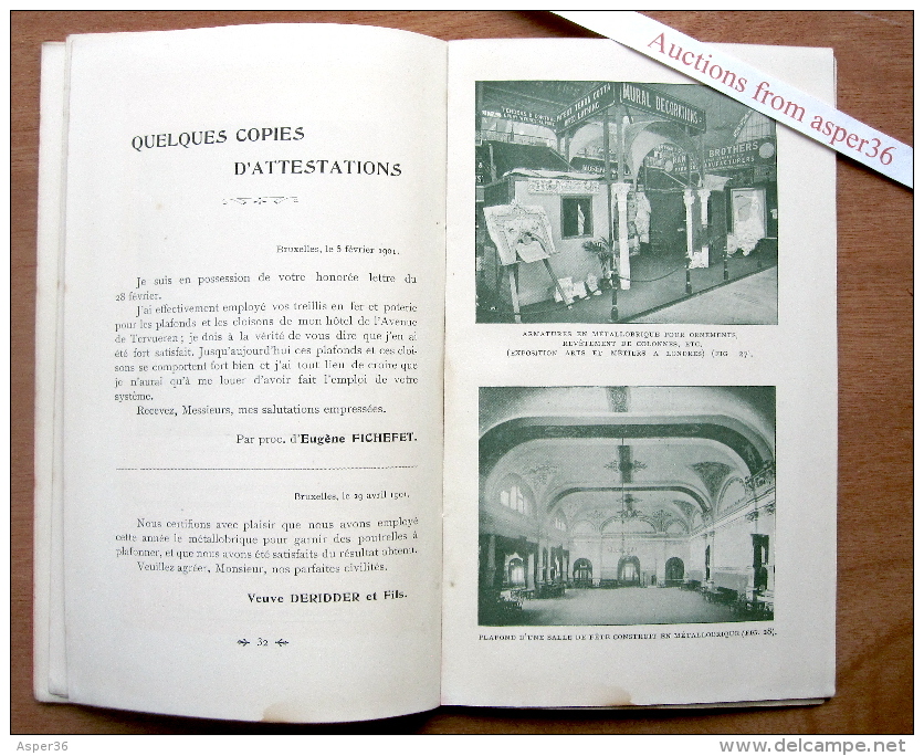 catalogue "Matériaux de Construction, P. Cantillana, rue de France, Bruxelles-Midi" 1901