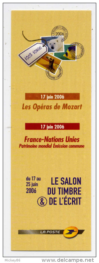 Marque-pages--2006--Salon Du Timbre & De L'écrit--Opéras Mozart--France-Nations-Unies - Marque-Pages