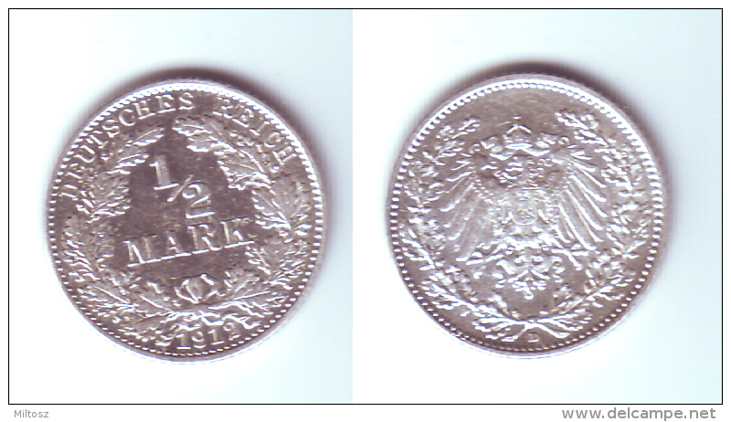 Germany 1/2 Mark 1912 D - 1/2 Mark