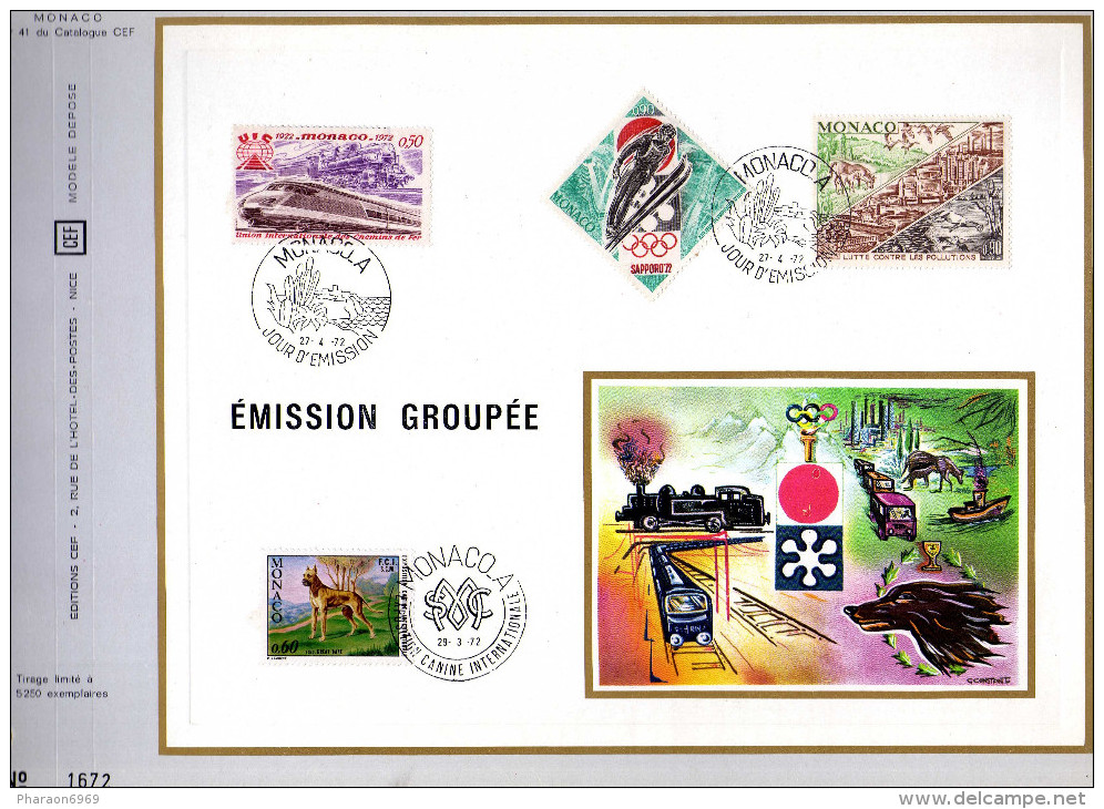 Feuillet Tirage Limité CEF 41 émission Groupée Train Ski Chien Nature Animaux - Storia Postale