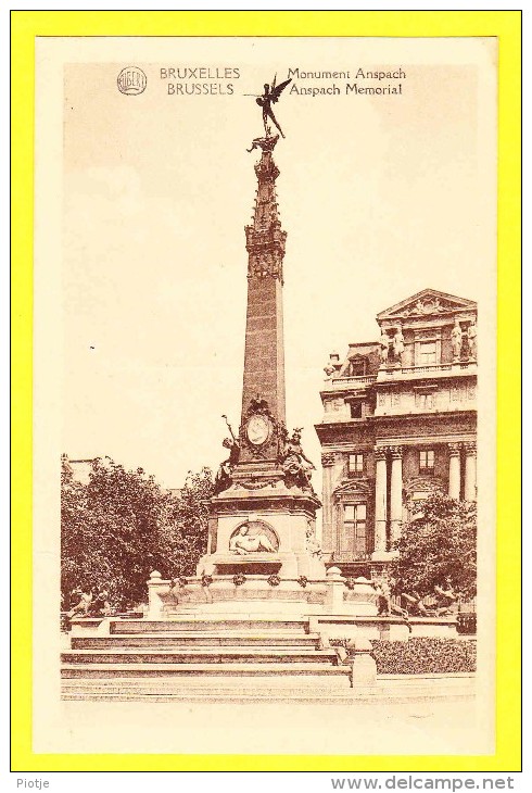 * Brussel - Bruxelles - Brussels * (Albert) Monument ANspach, Memorial ANspach, CPA, Rare, Old - Brussel (Stad)