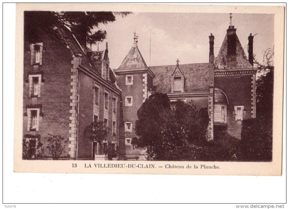 86-----LA VILLEDIEU-DU-CLAIN---chateau De La Planche--voir 2 Scans - La Villedieu Du Clain