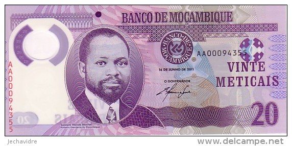 MOZAMBIQUE  20 Meticais   Emission Du 16 Juin 2011   Polymer     ***** BILLET  NEUF ***** - Moçambique