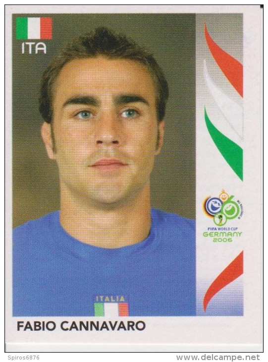 PANINI FIFA World Cup Germany 2006 Football Sticker FABIO CANNAVARO Team ITALIA - Edition Italienne