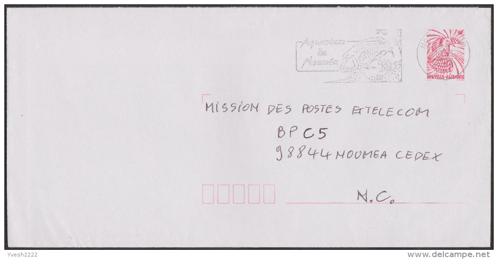 Nouvelle Calédonie 2003 ACEP EN21. Entier Postal Enveloppe Cagou. Usage Intérieur Commercial. Aquarium De Noumea - Postal Stationery