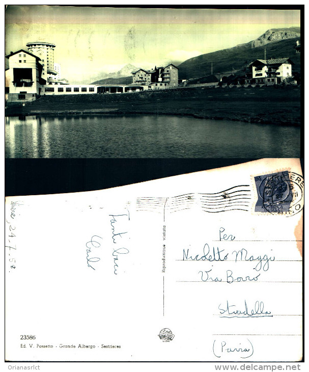 311)cart.viaggiata  Sestriere Grande Albergo Sul Laghetto Ed.v.passetto - Bar, Alberghi & Ristoranti