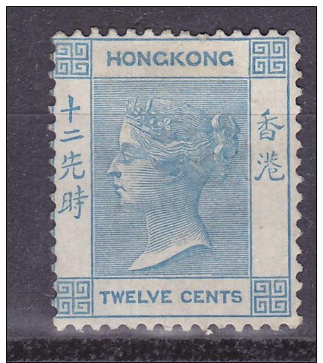 HONG KONG 1863 12c MINT NO GUM - Neufs