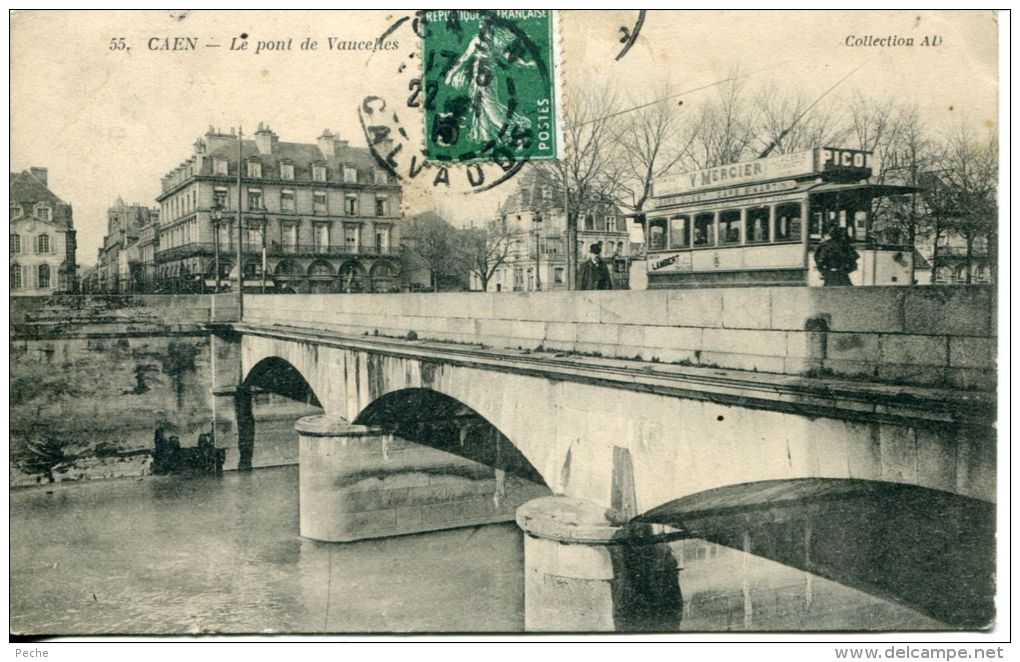 N°37857 -cpa Caen -le Pont De Vaucelles -tramway- - Strassenbahnen