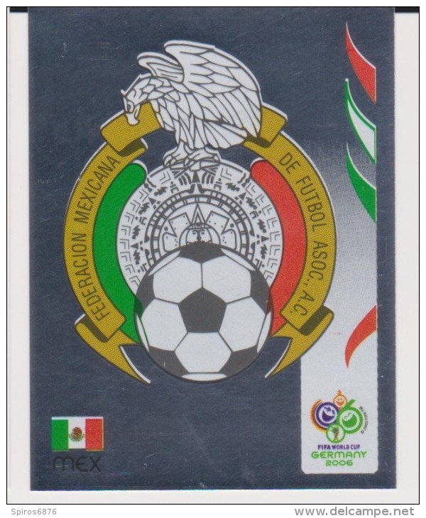 PANINI FIFA World Cup Germany 2006 Football SILVER Sticker No 245 MEXICO Federation Emblem - Edizione Italiana