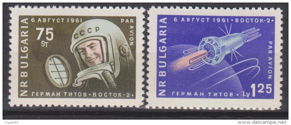 Bulgarie N° PA 83 - 84 *** Second Cosmonaute Herman Stepanovich Titov - Vostok II - 1961 - Poste Aérienne