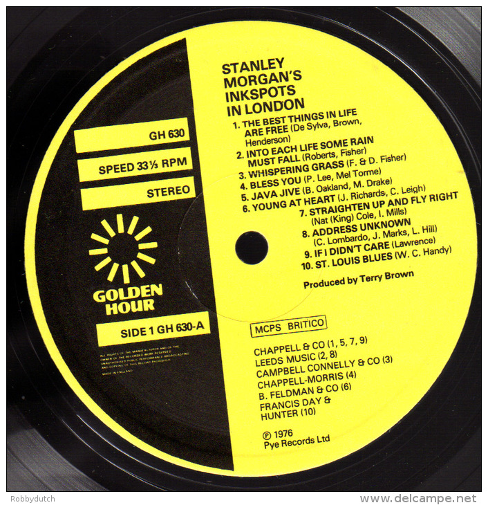 * LP *  STANLEY MORGANS INKSPOTS IN LONDON (Golden Hour)(England 1978) - Jazz