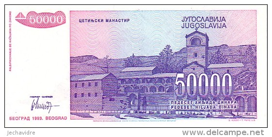 YOUGOSLAVIE   50 000 Dinara   Emission De 1993   Pick 130        ***** BILLET  NEUF ***** - Yugoslavia