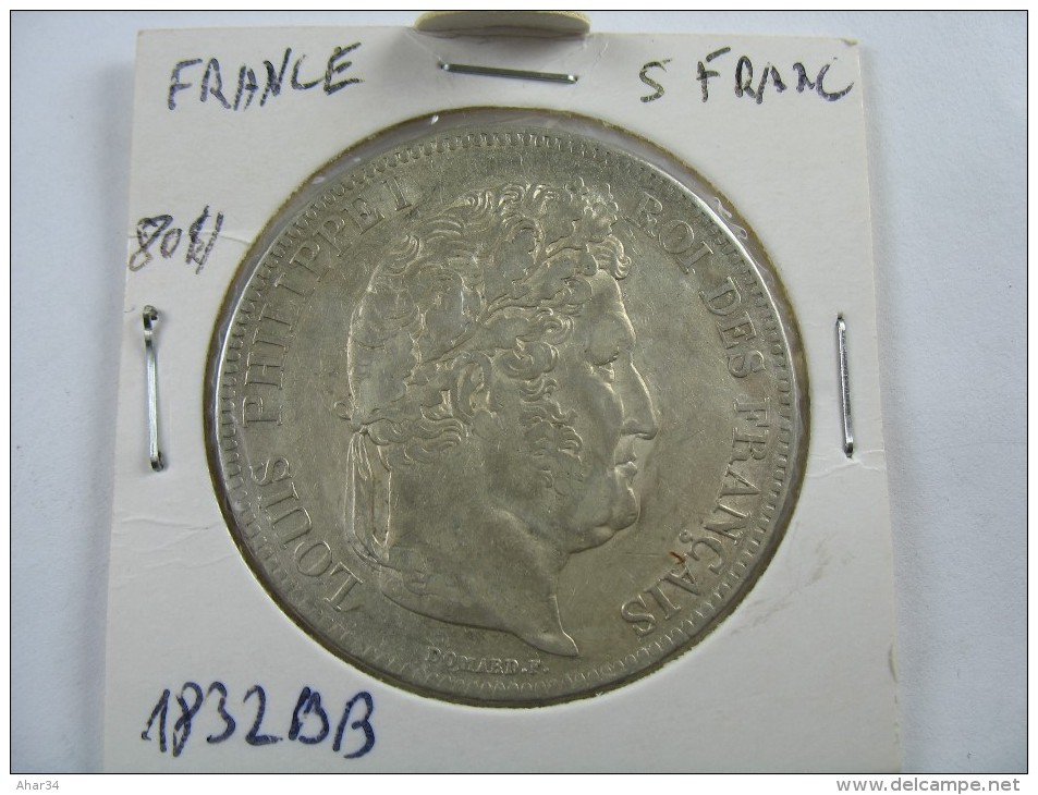 FRANCE  5 FRANCS 1832 BB SILVER RARE COIN LOT 6 - Autres & Non Classés