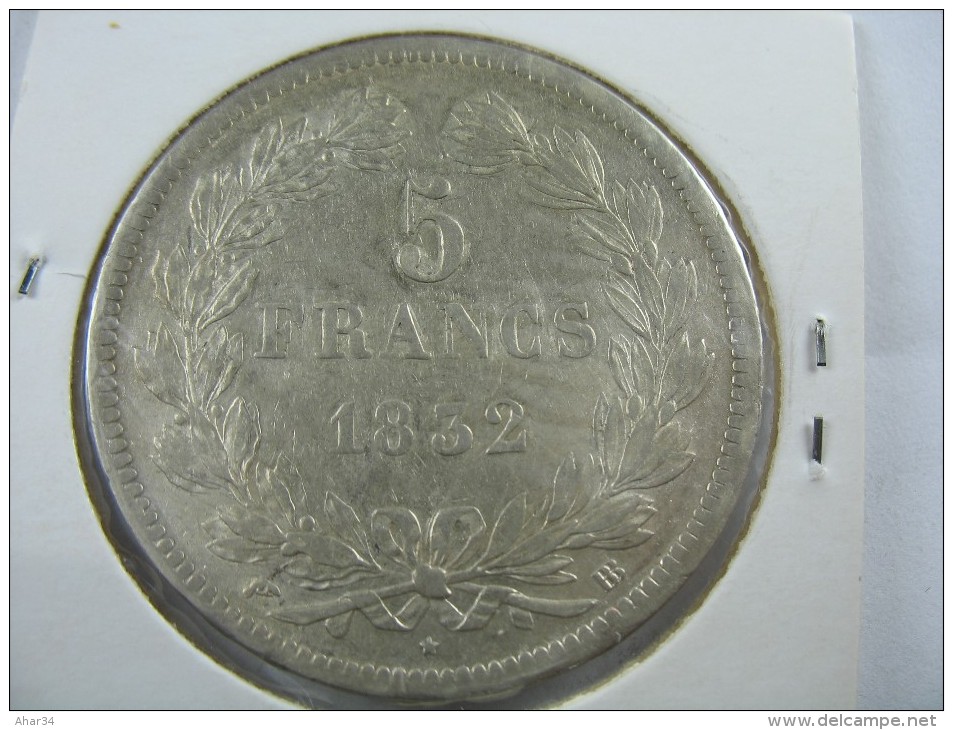 FRANCE  5 FRANCS 1832 BB SILVER RARE COIN LOT 6 - Sonstige & Ohne Zuordnung