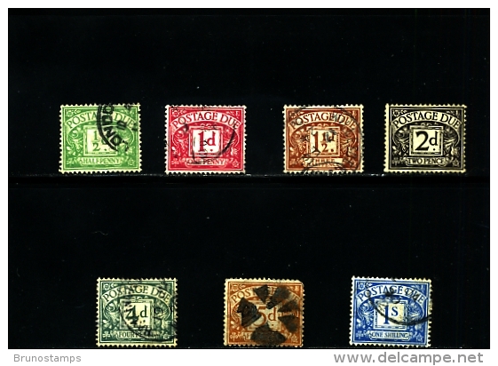 GREAT BRITAIN - 1914-22 POSTAGE DUES ROYAL CYPHER SET FINE USED - Tasse