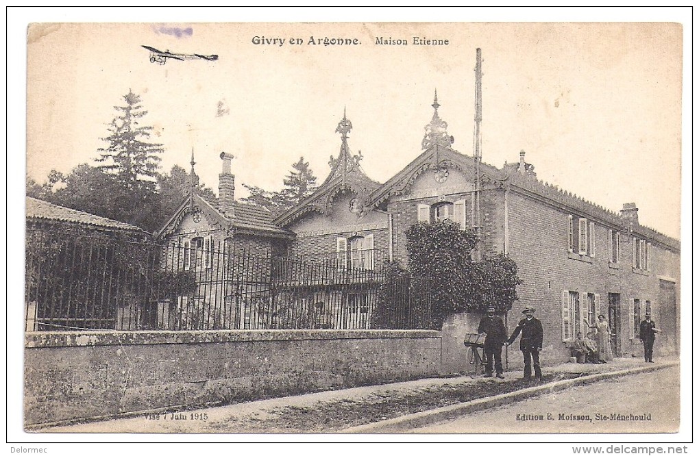 CPA Givry En Argonne 51 Marne Maison Etienne édit E. Moisson Ste Ménehould écrite Au Crayon Non Timbrée Datée 1916 - Givry En Argonne