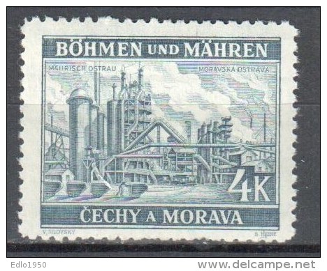 Böhmen Und Mähren 1939 Mi 34** - 1v  - Siehe Scan - Occupation 1938-45