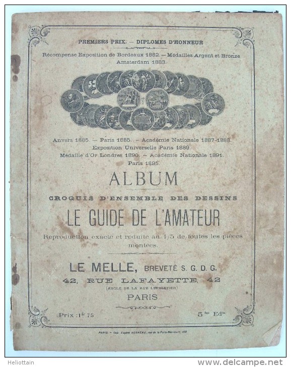 Fin XIXè/1900 ALBUM LE MELLE : LE GUIDE DE L´AMATEUR OBJETS BOIS DECOUPE 37 Planches 168 Dessins - Model Making