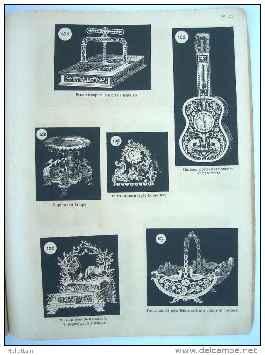 Fin XIXè/1900 ALBUM LE MELLE : LE GUIDE DE L´AMATEUR OBJETS BOIS DECOUPE 37 Planches 168 Dessins - Modellismo