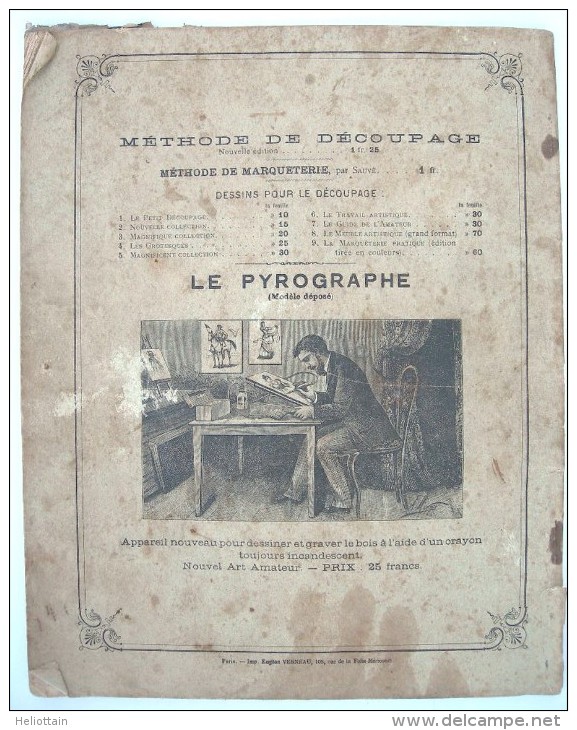 Fin XIXè/1900 ALBUM LE MELLE : LE GUIDE DE L´AMATEUR OBJETS BOIS DECOUPE 37 planches 168 dessins