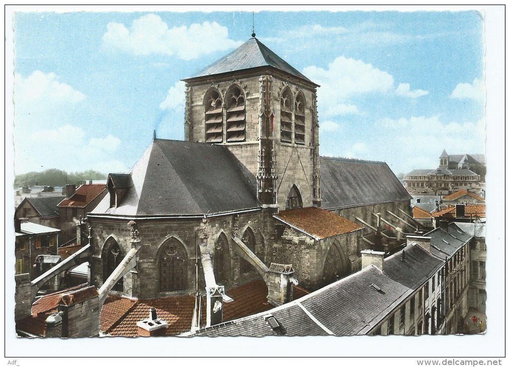 02@ CPSM COLORISEE CHALONS SUR MARNE, EGLISE ST SAINT ALPIN, MARNE 51 - Châlons-sur-Marne