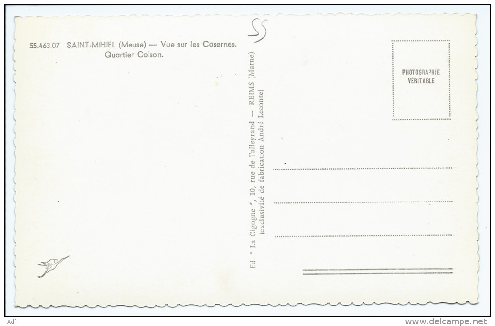 02@ CPSM ST SAINT MIHIEL, VUE SUR LES CASERNES, QUARTIER COLSON, Format 9 Cm Sur 14 Cm Environ, MEUSE 55 - Saint Mihiel