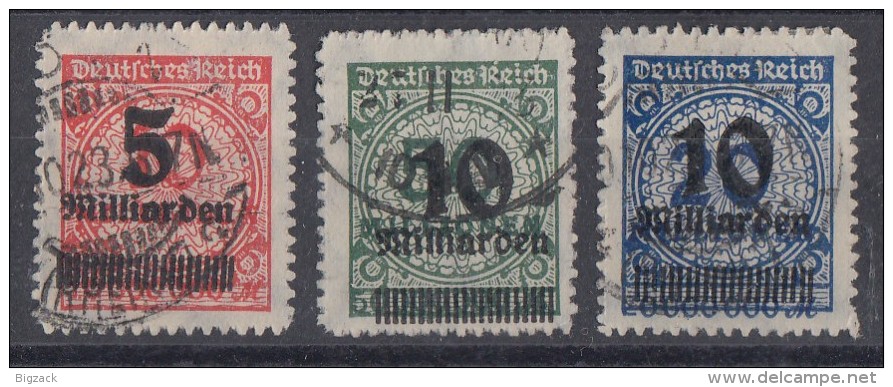 DR Minr.334B-336B Gestempelt - Gebraucht