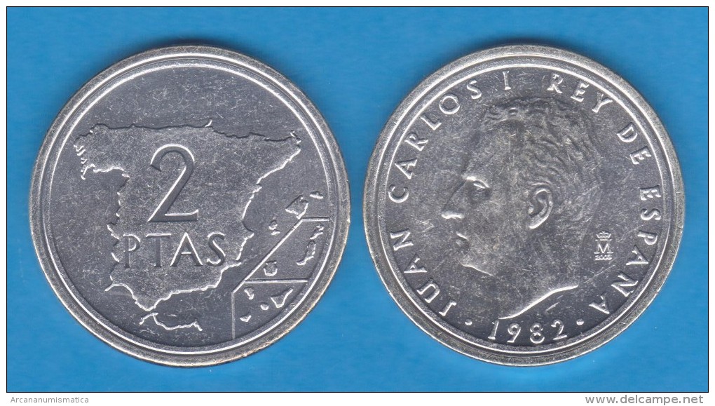 JUAN CARLOS I     2  PESETAS   1.982  Al-Mg-Mn   Madrid   SC/UNC     Réplica       T-DL-10.872 - 2 Pesetas