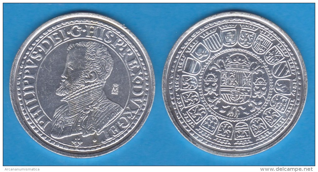 FELIPE II    1 ESCUDO   PLATA  Sin Fecha   NIMEGA   SC/UNC     Réplica       T-DL-10.876 - Essais & Refrappes