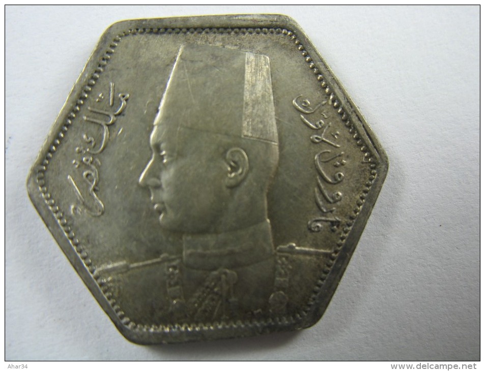 EGYPT 2  PIASTRES 1944 SILVER . - Egypte