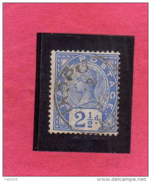 NATAL SOUTH AFRICA SUD AFRICA 1891 QUEEN VICTORIA REGINA VITTORIA 2 1/2 P  USATO USED - Natal (1857-1909)