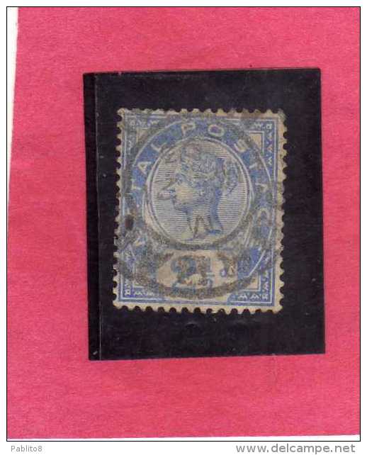 NATAL SOUTH AFRICA SUD AFRICA 1891 QUEEN VICTORIA REGINA VITTORIA 2 1/2 P  USATO USED - Natal (1857-1909)